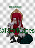 Santa Overlay PNG - Santa on Throne Overlay - Santa Clip Art - Santa Cut Out  - Christmas Overlay - Santa PNG - Christmas Overlay