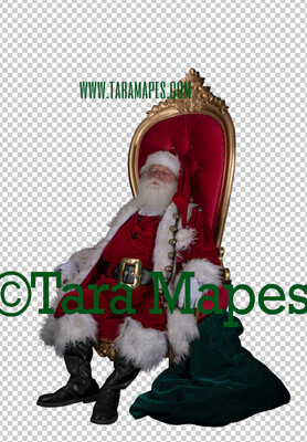 Santa Overlay PNG - Santa on Throne Overlay - Santa Clip Art - Santa Cut Out  - Christmas Overlay - Santa PNG - Christmas Overlay