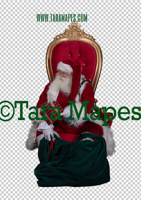 Santa Overlay PNG - Santa on Throne Overlay - Santa Clip Art - Santa Cut Out  - Christmas Overlay - Santa PNG - Christmas Overlay