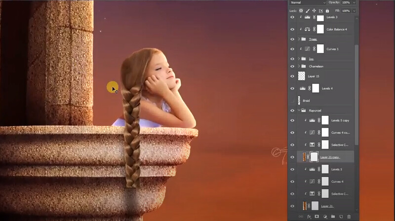 Free Photoshop Tutorial: How to create a Rapunzel braid in Photoshop