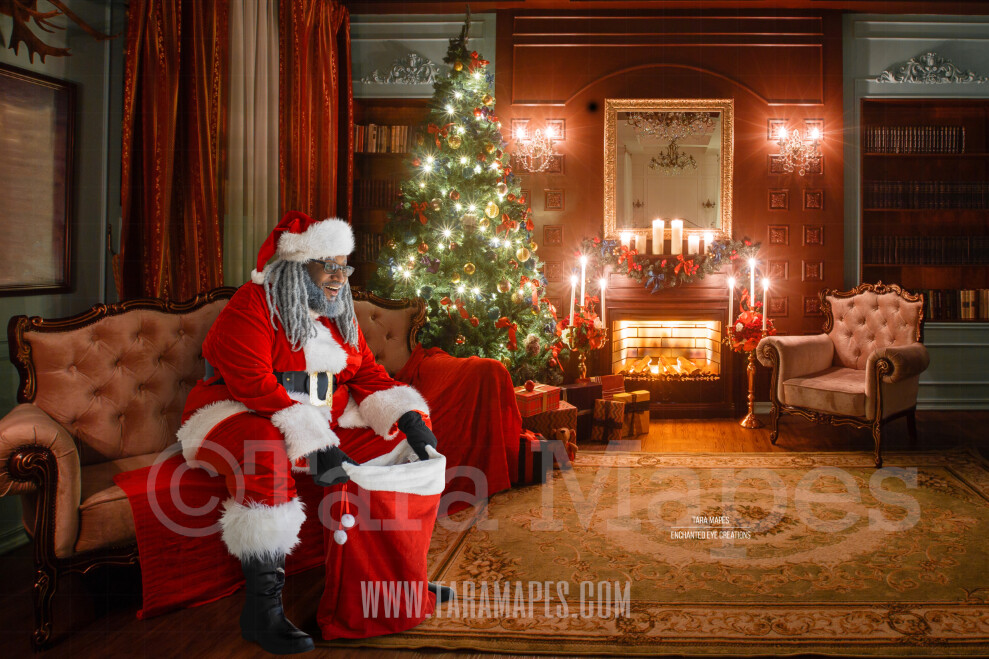 Picture Of Santa In The Living Room