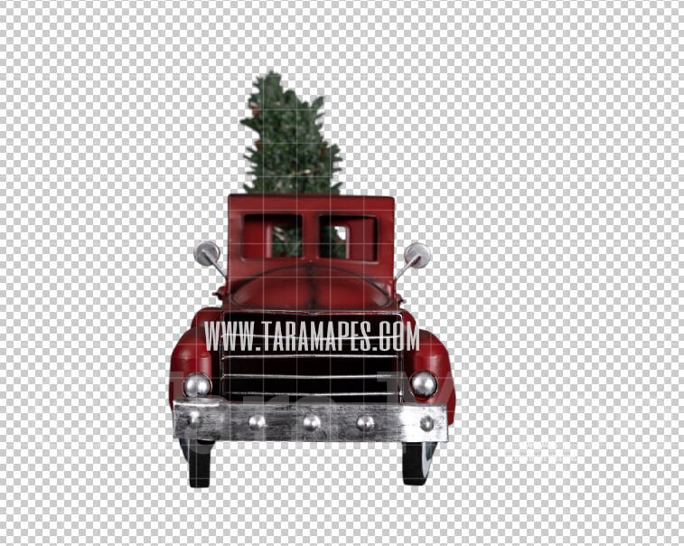 Christmas Truck Toy- Christmas Truck Cut Out  - Christmas Overlay - Christmas Metal Truck Toy PNG - Christmas Overlay