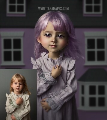 The Doll Caricature Tutorial by Tara Mapes - Photomanipulation Cartoon and Surreal Editing Tutorial