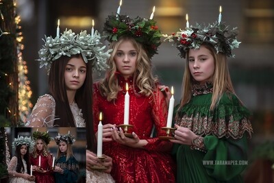 The Carolers II  Fine Art Painterly Photoshop Tutorial - PAINTED SKIN ACTION SET INCLUDED- Fine Art Tutorial by Tara Mapes