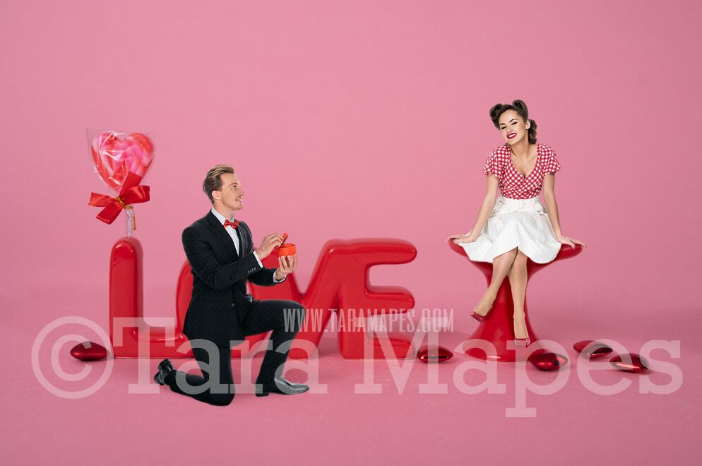 Valentine Digital Background - Three Rustic Hearts - Digital Background Valentine's Day -Digital Background / Backdrop