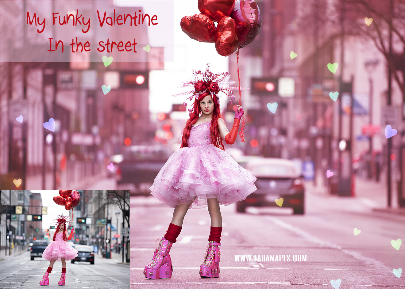 Funky Valentine in the Street Painterly Tutorial - Valentine Shoot - - Photoshop Workflow Action Set Included- Fine Art Tutorial by Tara Mapes