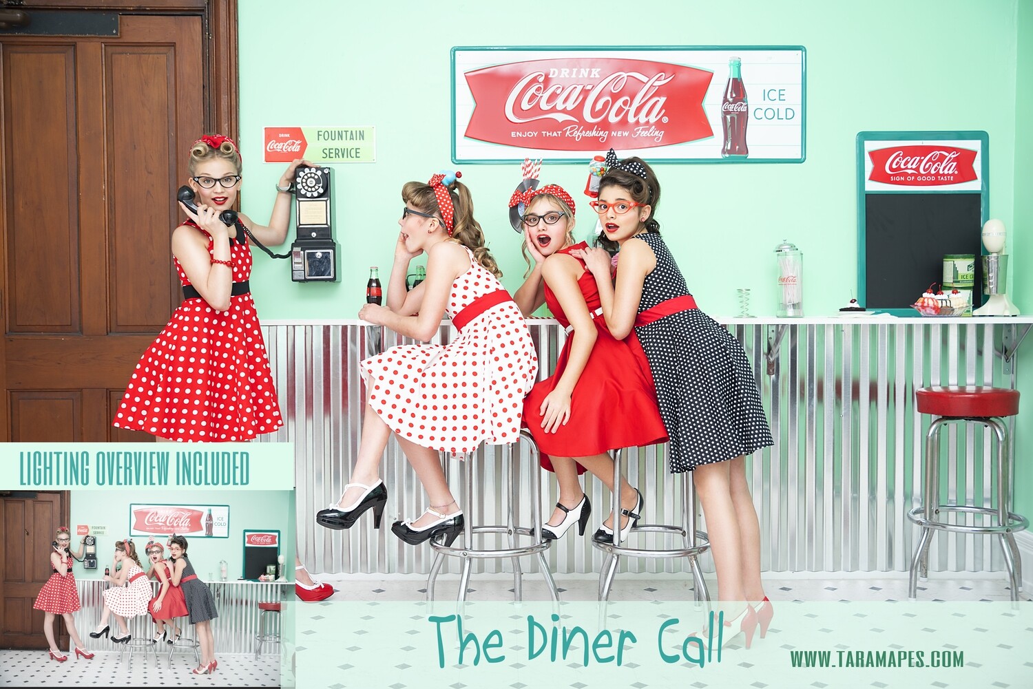 The Diner Painterly Tutorial - Fifties Theme - Photoshop Workflow Action Set Included- Fine Art Tutorial by Tara Mapes