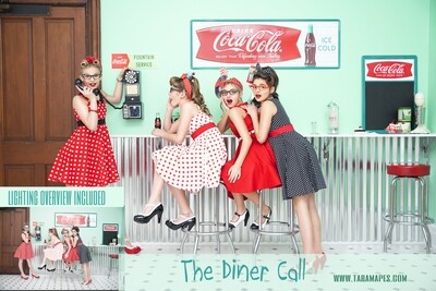 The Diner Painterly Tutorial - Fifties Theme - Photoshop Workflow Action Set Included- Fine Art Tutorial by Tara Mapes
