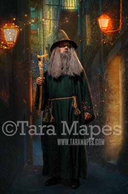 Dark Alley - Magic Alley - Wizard Alley - Digital Background / Backdrop