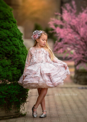 Cobblestone Alley - Spring setting -  for Portraits Digital Background
