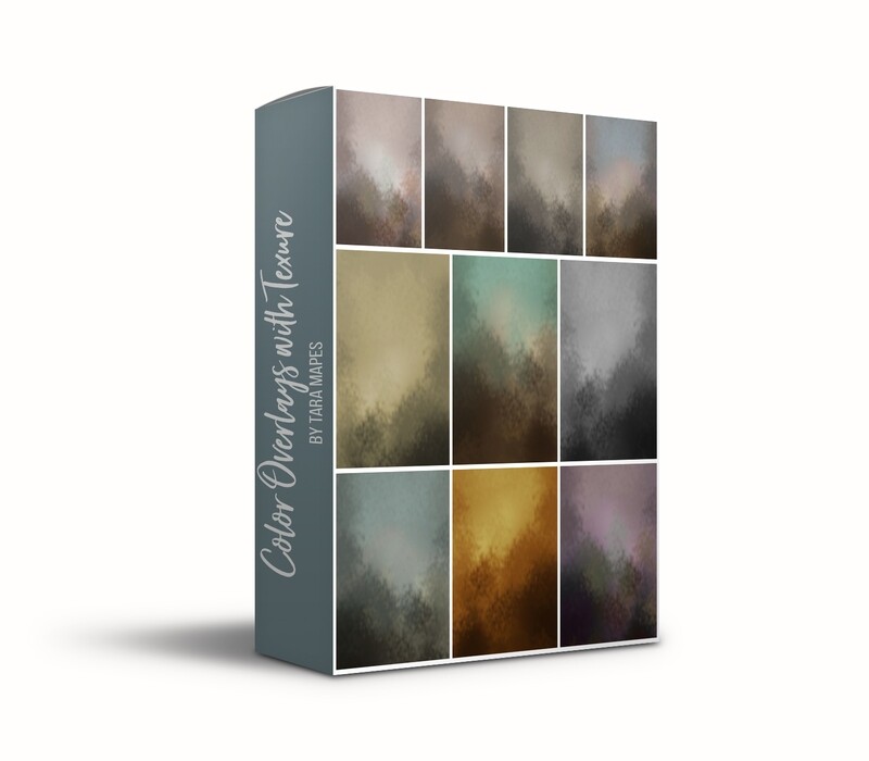 Blurred Color Fine Art Texture Overlays - 10 Digitally Painted Color Textures -  Photoshop Overlays by Tara Mapes