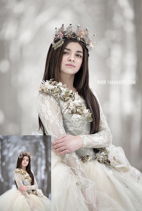 The Snow Fairy - Photoshop Workflow Action Set Included- Fine Art Tutorial by Tara Mapes
