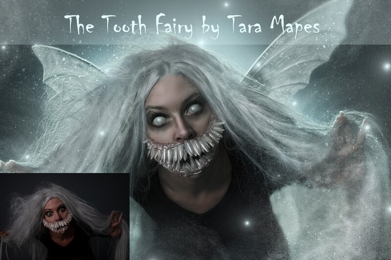 The Tooth Fairy Photoshop Tutorial - Fine Art Facial Action Workflow Set Included- Fine Art Painterly Surreal Tutorial by Tara Mapes