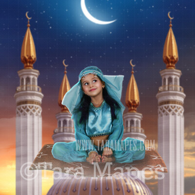 Magic Carpet - Magic flying carpet - Arabian Flying Rug - Digital Background / Backdrop