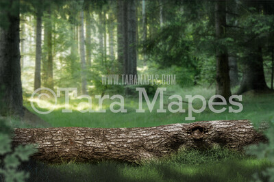 Spring Easter Log- Spring Background - Creamy Background JPG File - Digital Background / Backdrop