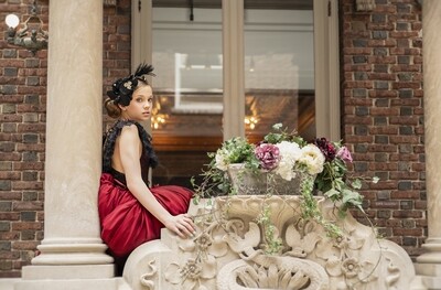 Mansion Courtyard Patio- Mansion Gardens JPG file - Photoshop Digital Background / Backdrop
