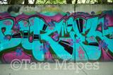 Graffiti Digital Background - Teal Blue Graffiti Wall- JPG file - Photoshop Digital Background / Backdrop