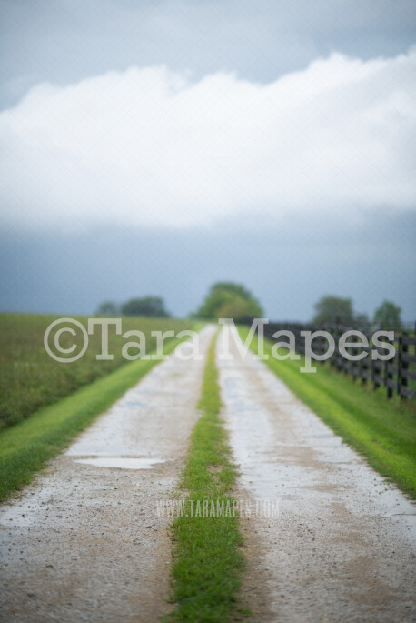 Stormy Country Road Digital Background- Country Road Digital Backdrop