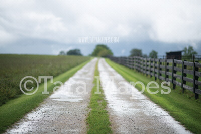 Stormy Country Road Digital Background- Country Road Digital Backdrop