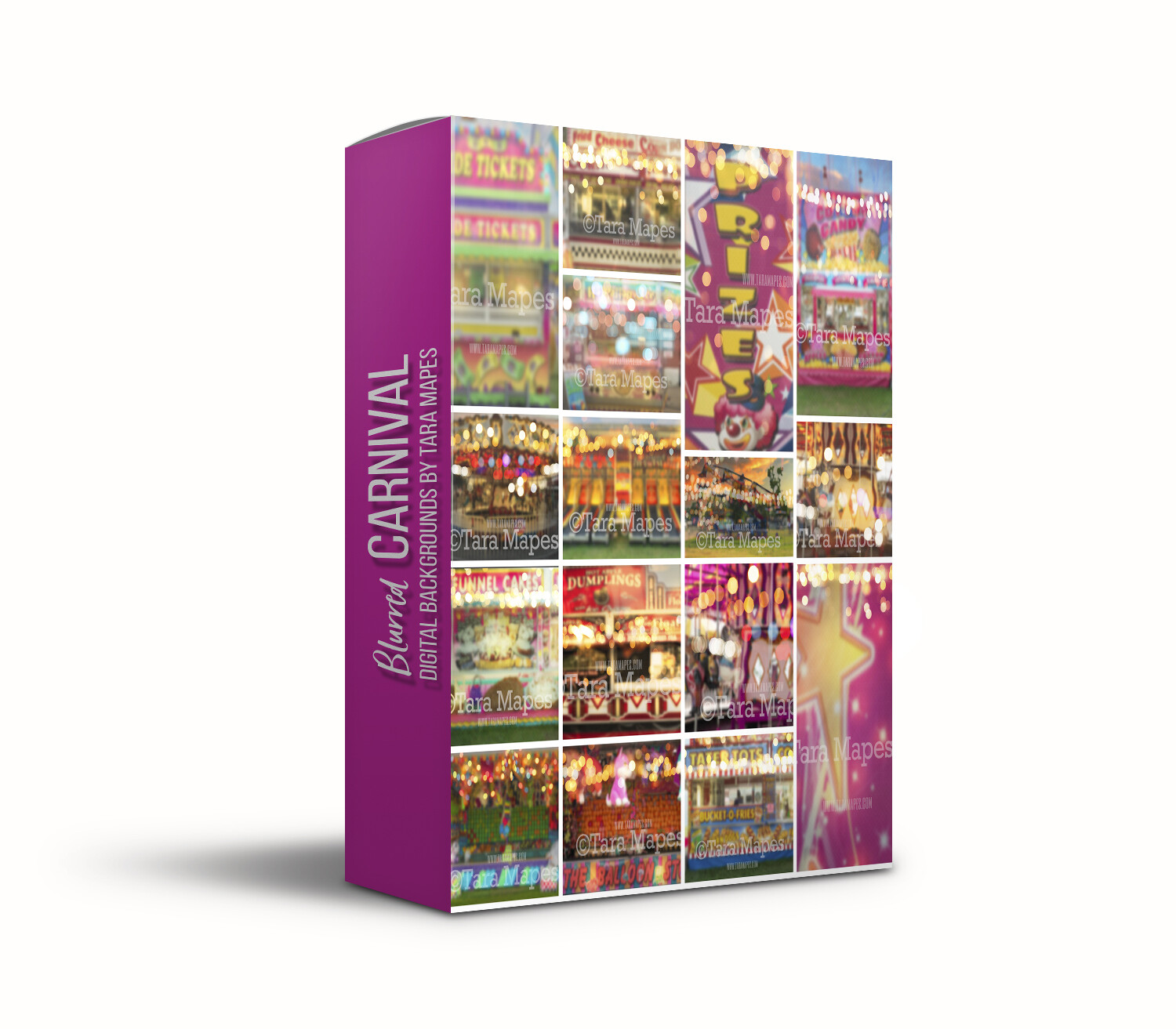 TWENTY PACK - 20 Carnival Digital Backgrounds - Blurred Bokeh Fair Circus Backdrops -  JPG file - Photoshop Digital Background / Backdrop