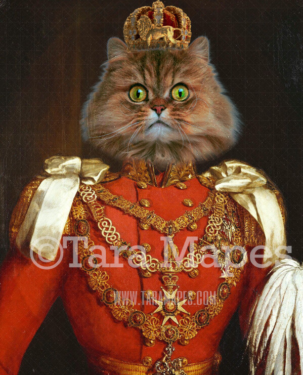 Royal Pet Portrait KING Body Layered PSD Template- Pet Painting Portrait Body 25-- Layered PSD  Digital Background Backdrop