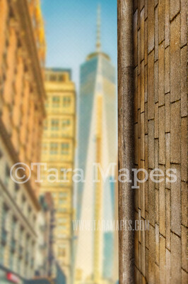 Superhero Digital Backdrop - Building Side New York City - Superhero Building New York City - Superhero City Digital Background