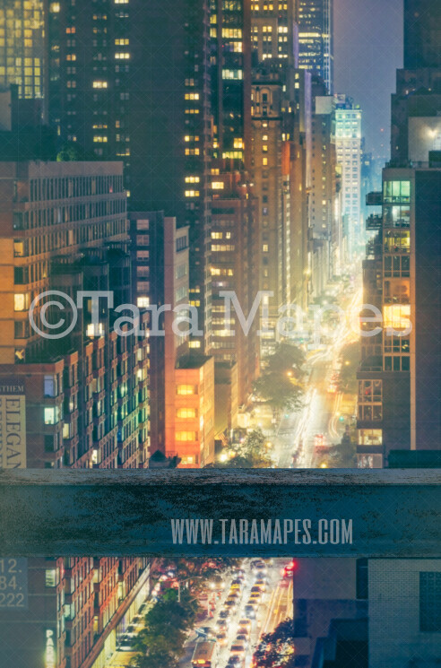 Superhero Digital Backdrop - Beam over building - Beam over New York City - Superhero City Digital Background