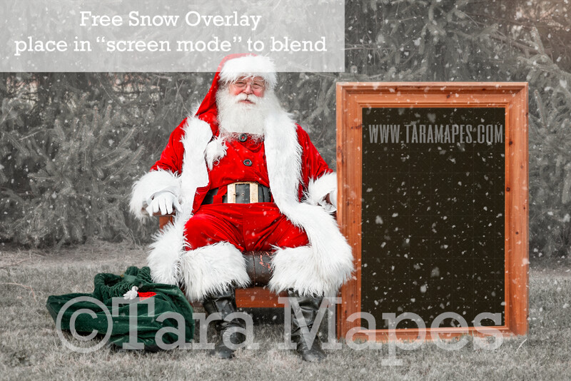Santa Frame Digital Backdrop - Santa Holding Frame - Free Snow Overlay Included - Santa Christmas Digital Backdrop by Tara Mapes Santa Frame Digital Backdrop - Santa Holding Frame - Free Snow Overlay Included - Santa Christmas Digital Backdrop by Tara Mapes