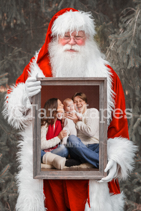 Santa Frame Digital Backdrop - Santa Holding Frame - Free Tutorial Link Below - Santa Christmas Digital Backdrop by Tara Mapes