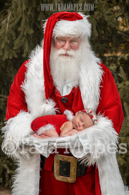 Santa Digital Backdrop - Newborn Digital Backdrop - Santa Newborn Scene - Christmas Digital Background Backdrop
