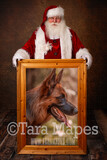 Santa Frame Digital Backdrop - Santa Holding Frame - Free Tutorial Link Below - Santa Christmas Digital Backdrop by Tara Mapes