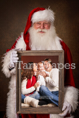 Santa Frame Digital Backdrop - Santa Holding Frame - Free Tutorial Link Below - Santa Christmas Digital Backdrop by Tara Mapes