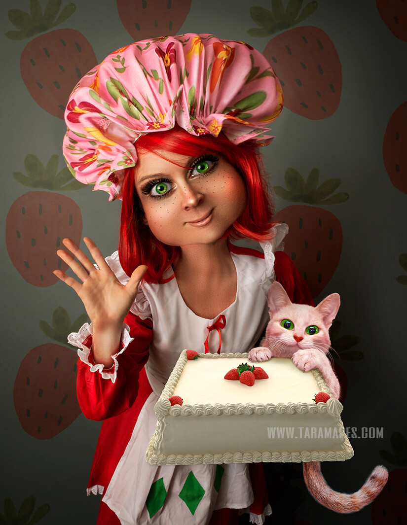Strawberry Caricature Tutorial by Tara Mapes - Photomanipulation and Surreal Editing Tutorial