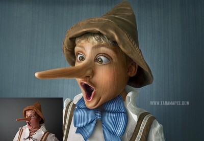 Pinnochio Caricature Tutorial by Tara Mapes - Photomanipulation and Surreal Editing Tutorial