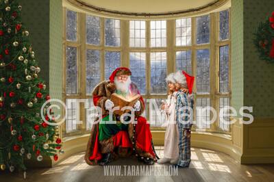 Christmas Window -Santa Digital Backdrop- Santa Reading Magic Book by Window - Victorian Vintage Santa Backdrop - Painterly Style Cozy Christmas Digital Background Backdrop Christmas Window -Santa Digital Backdrop- Santa Reading Magic Book by Window - Victorian Vintage Santa Backdrop - Painterly Style Cozy Christmas Digital Background Backdrop