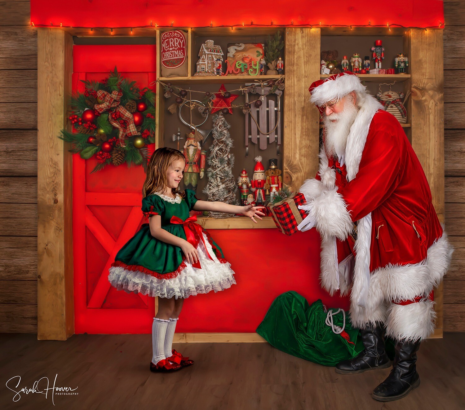 Santa Digital Backdrop - Santa's Toy Shop - Santa's Workshop - Christmas Digital Background by Tara Mapes