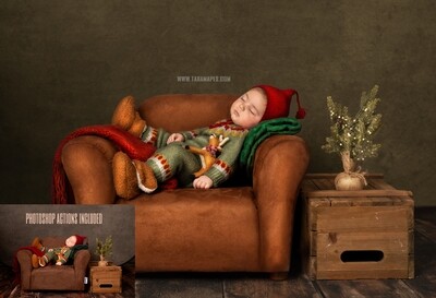 Santa&#39;s Little Helper Photoshop Tutorial-  Action Workflow Set Included -- Painterly Tutorial by Tara Mapes