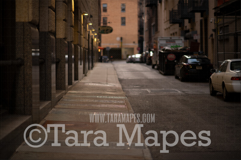 City Alley - Street Alley Digital Background by Tara Mapes