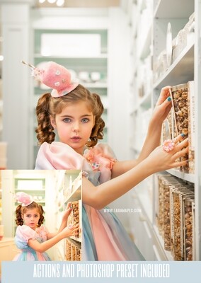 Candyshop Painterly Photoshop Tutorial-  Action Workflow Set and Camera Raw Preset Included -- Painterly Tutorial by Tara Mapes