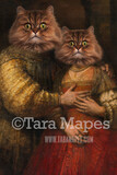 Royal Pet Portrait Couple PSD Template- Pet Painting Portrait Couple #2 - Layered PSD  Digital Background Backdrop