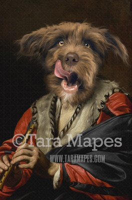 Pet Portrait  - PSD Template- Pet Painting Portrait Body 101 - Layered PSD  Digital Background Backdrop