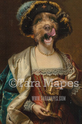 Royal Pet Portrait QUEEN Body PSD Template- Pet Painting Portrait Body 55 - Layered PSD  Digital Background Backdrop