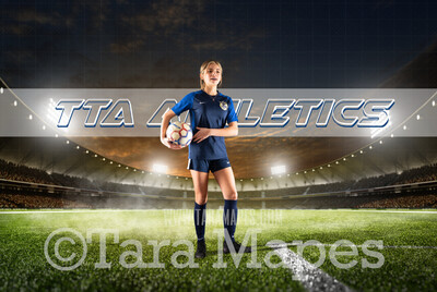 Soccer Stadium Sports Digital Backdrop - Layered PSD