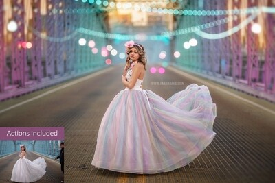 Rainbow Bridge Painterly Photoshop Tutorial-  Action Workflow Set Included -- Painterly Tutorial by Tara Mapes