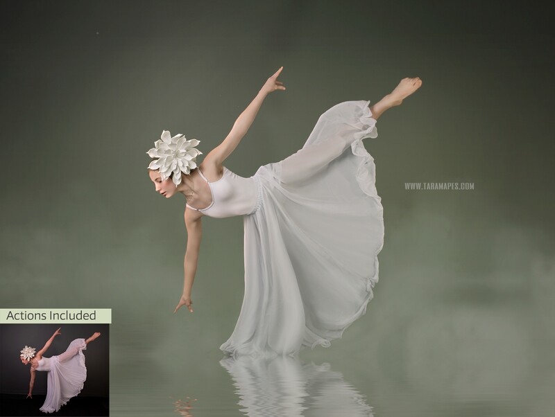 Fine Art Painterly Photoshop Tutorial- Water Dancer Photoshop Editing Tutorial - Action Workflow Set Included -- Painterly Tutorial by Tara Mapes