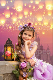 Rapunzel Lanterns- Fairytale Princess Digital Background / Backdrop - Rapunzel Sky Lanterns