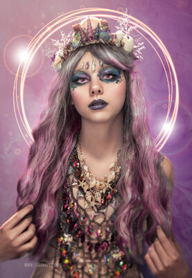 Mermaid Digital Background - Water Halo Digital Backdrop- Glowing Ring on Water Texture Digital Background by Tara Mapes