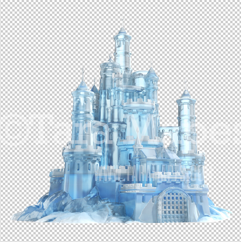 Ice Castle Overlay PNG - Ice Castle Clip Art -  Frozen Ice Castle PNG -  Overlay