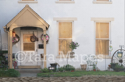 White House White Brick Storefront- White House - Storefront JPG file Digital Background