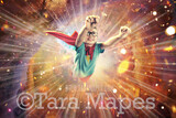 Superhero Explosion Digital Backdrop -  Galactic Super Hero Explosion Scene for Digital Background Backdrop